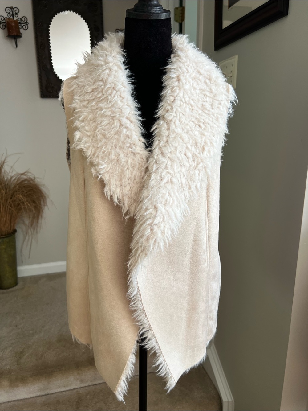 Jack by BB Dakota Faux Suede & Fur Vest Size S